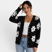 Cárdigan Punto Mujer Floral