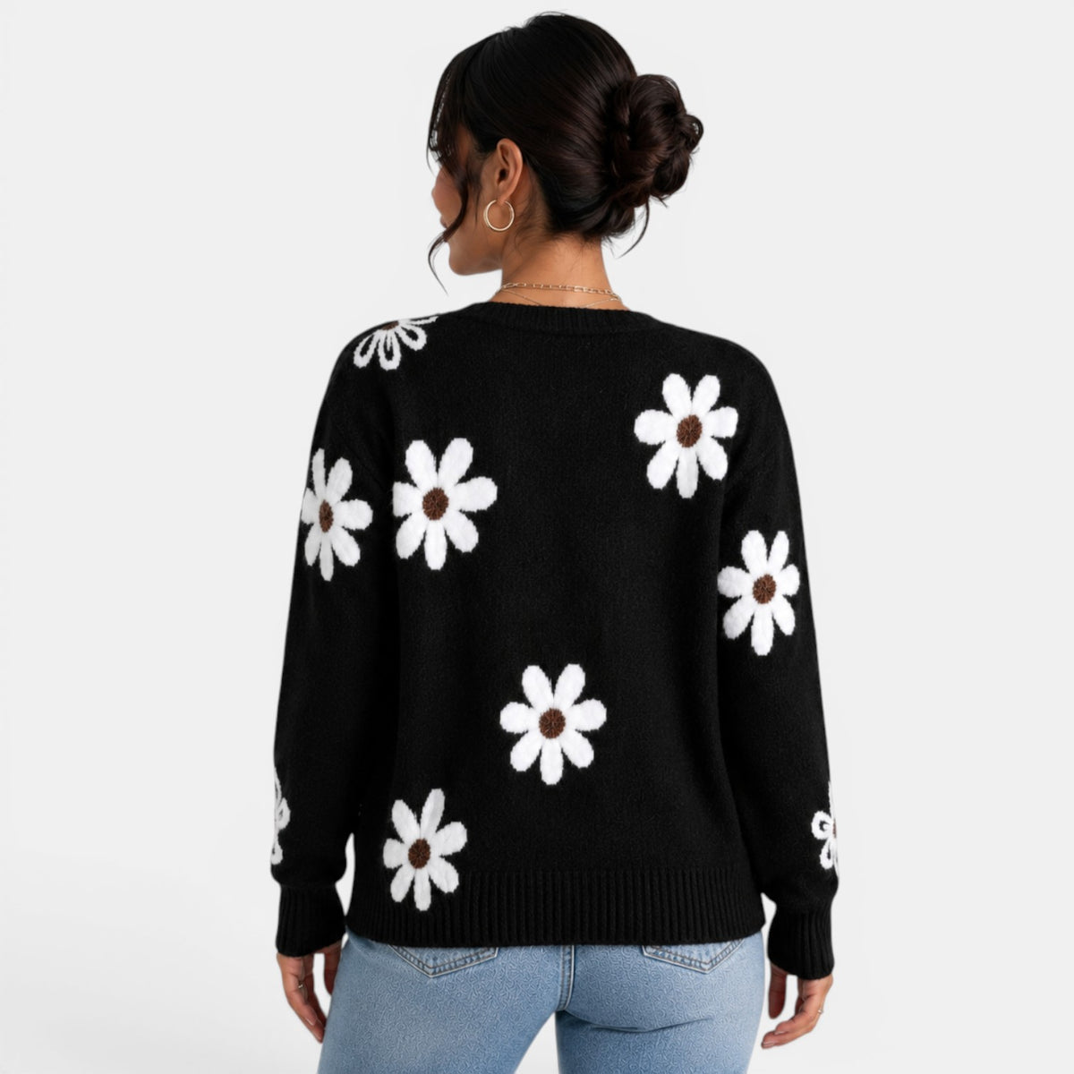 Cárdigan Punto Mujer Floral