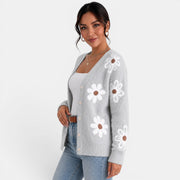 Cárdigan Punto Mujer Floral
