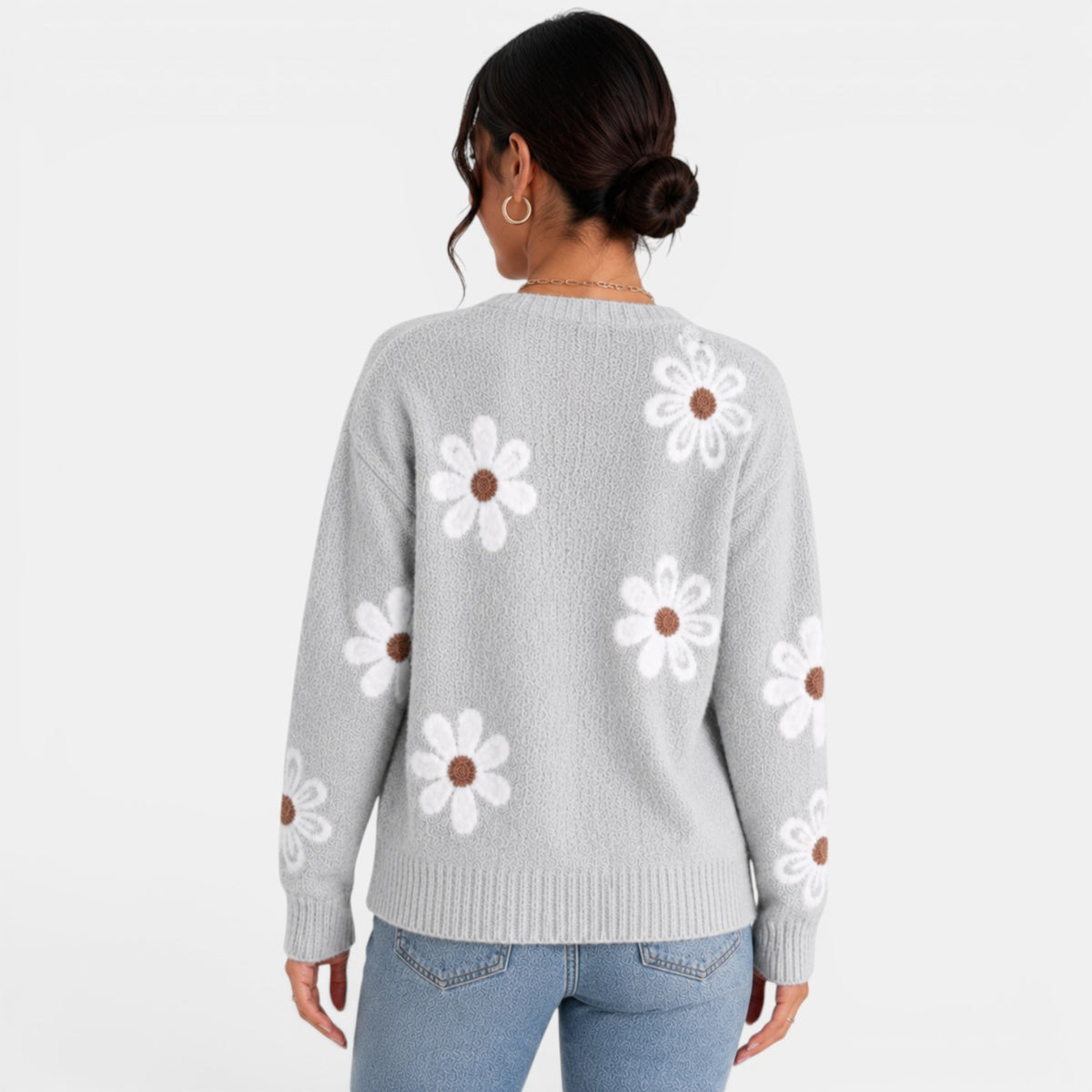 Cárdigan Punto Mujer Floral