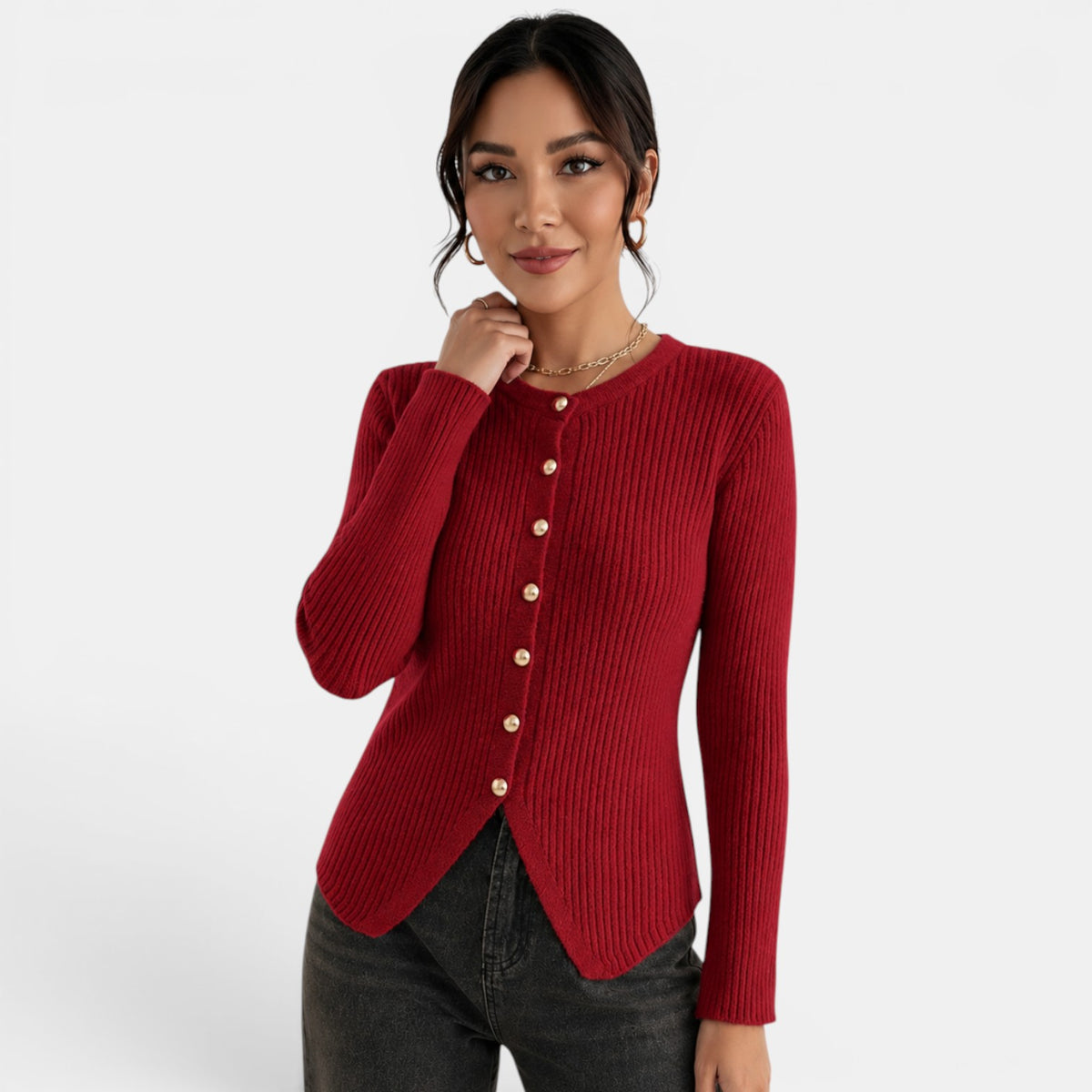 Cárdigan Punto Mujer Elegante