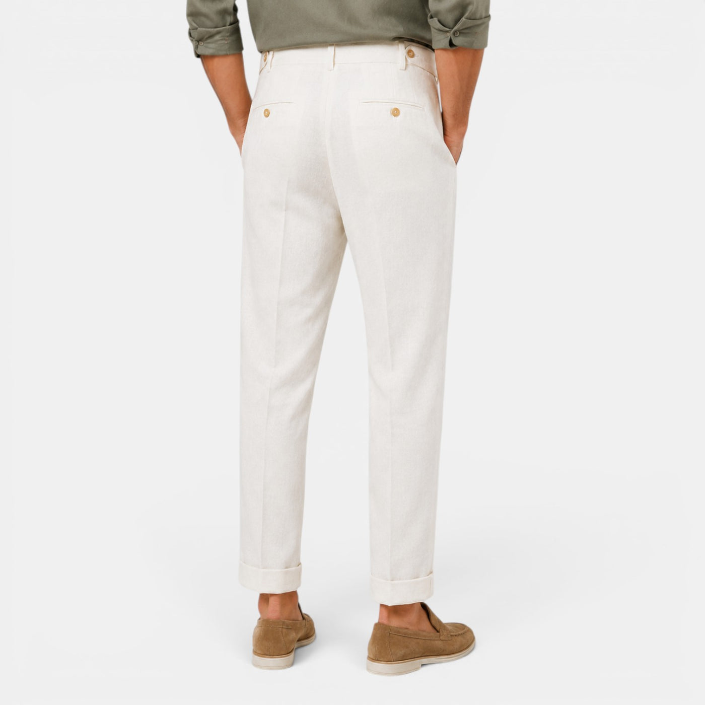 Pantalón Hombre Lino Recto