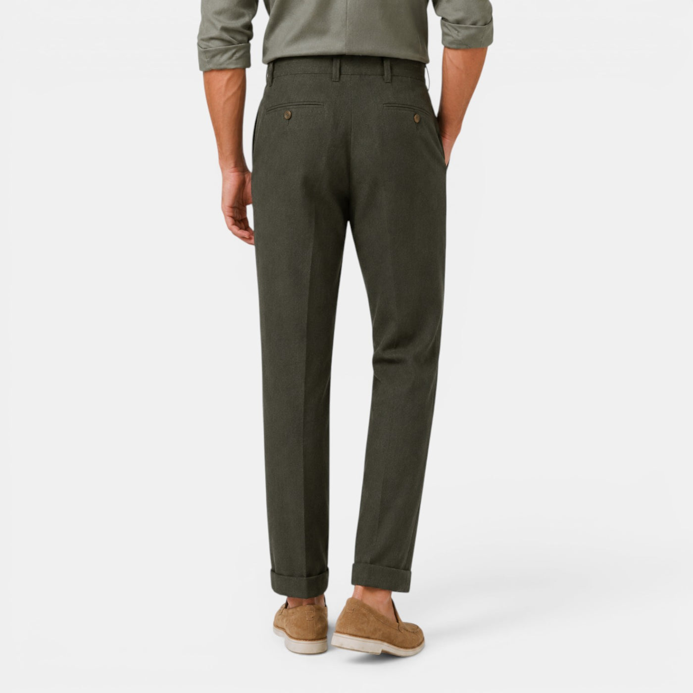 Pantalón Hombre Lino Recto