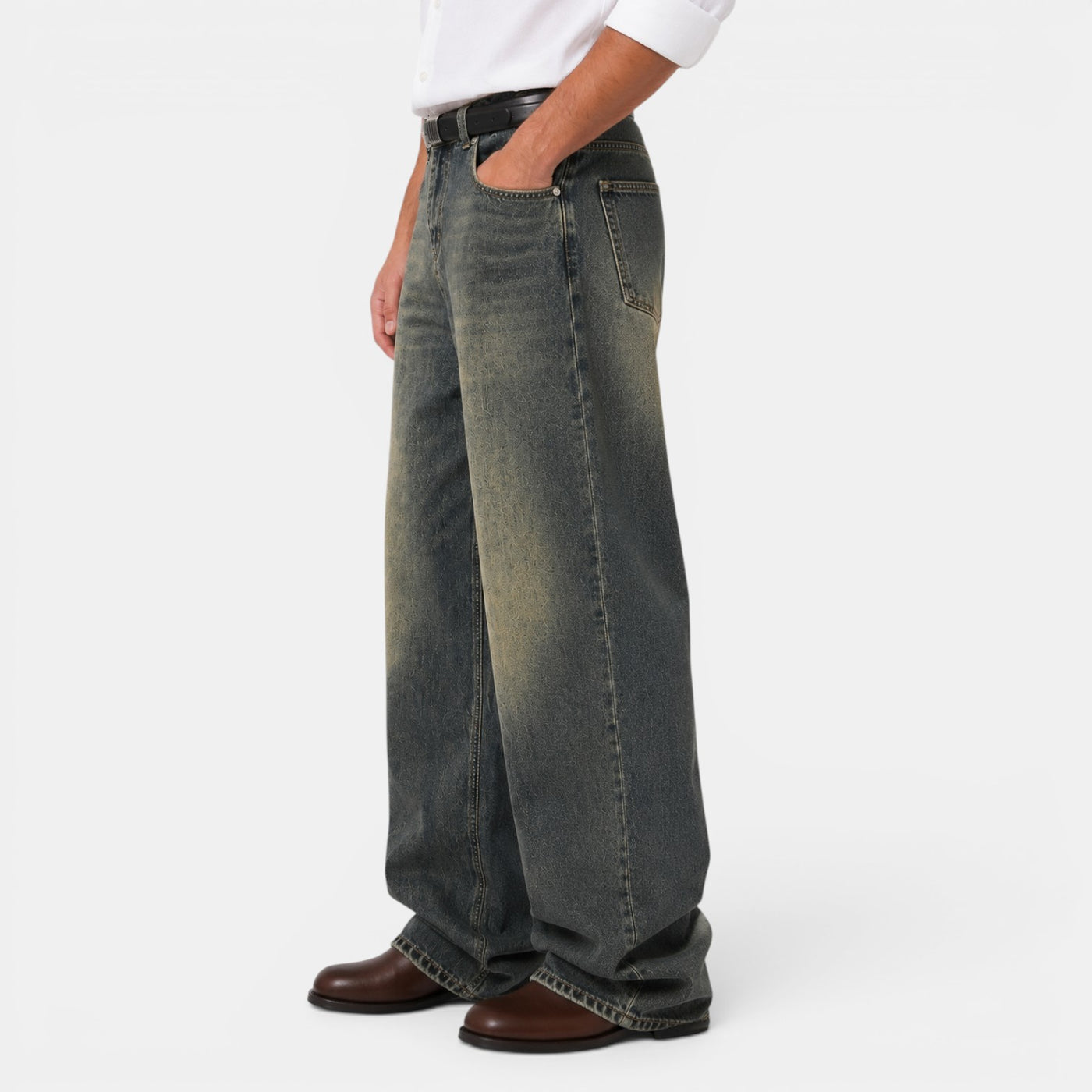 Pantalón Vaqueros Hombre Retro Ancho