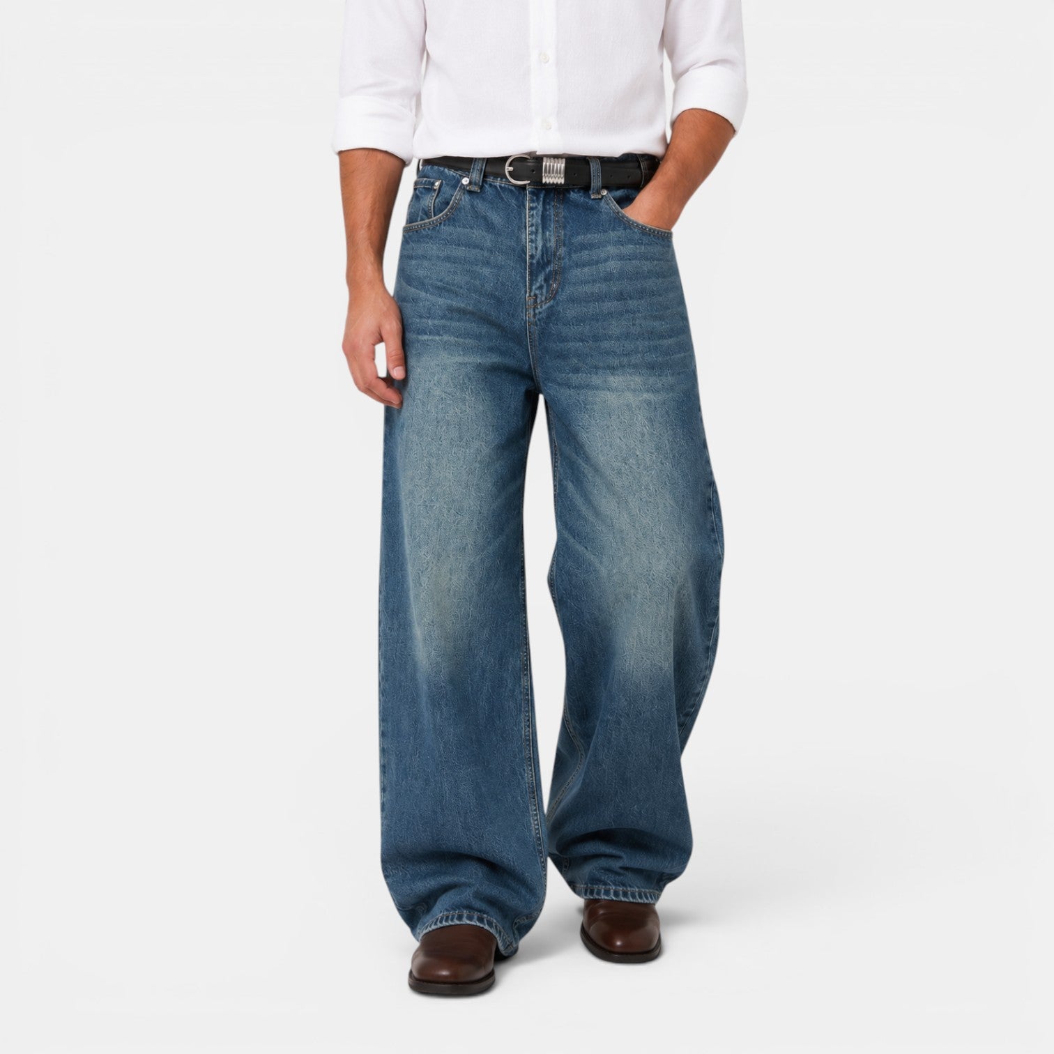 Pantalón Vaqueros Hombre Retro Ancho