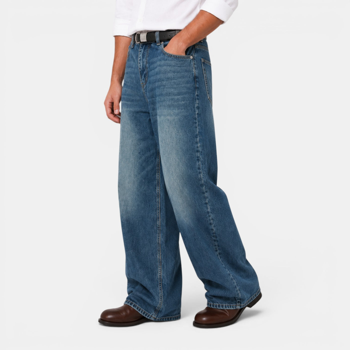 Pantalón Vaqueros Hombre Retro Ancho