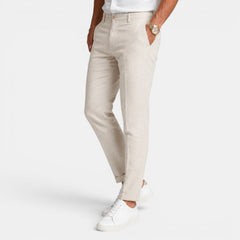 Men's Linen Dress Pants - Straight Leg, Button Fly