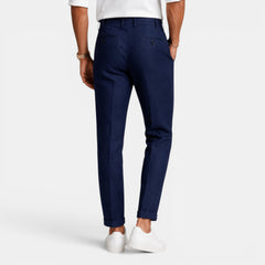 Men's Linen Dress Pants - Straight Leg, Button Fly