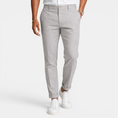 Men's Linen Dress Pants - Straight Leg, Button Fly