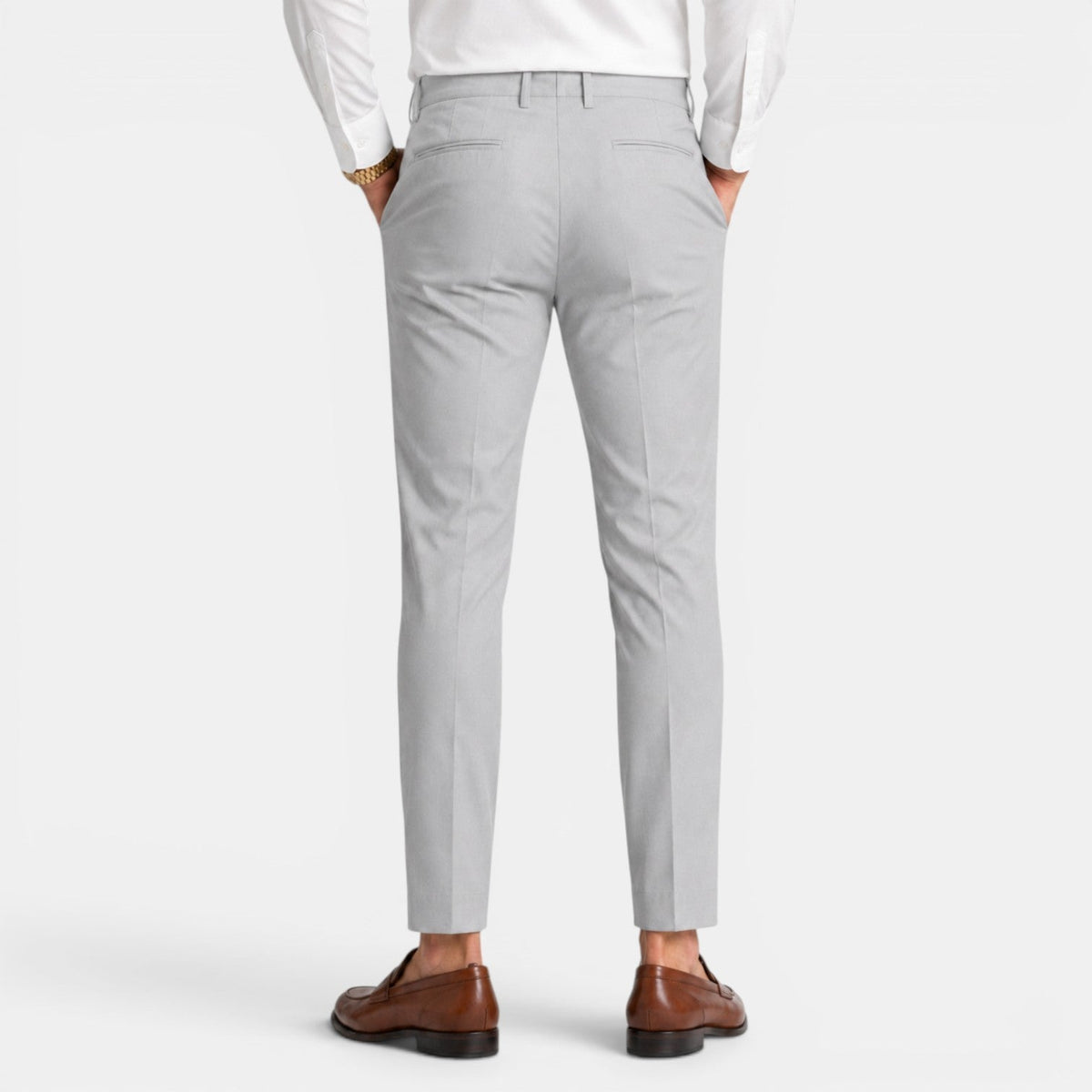 Men's slim-fit chino trousers in a smart casual style
