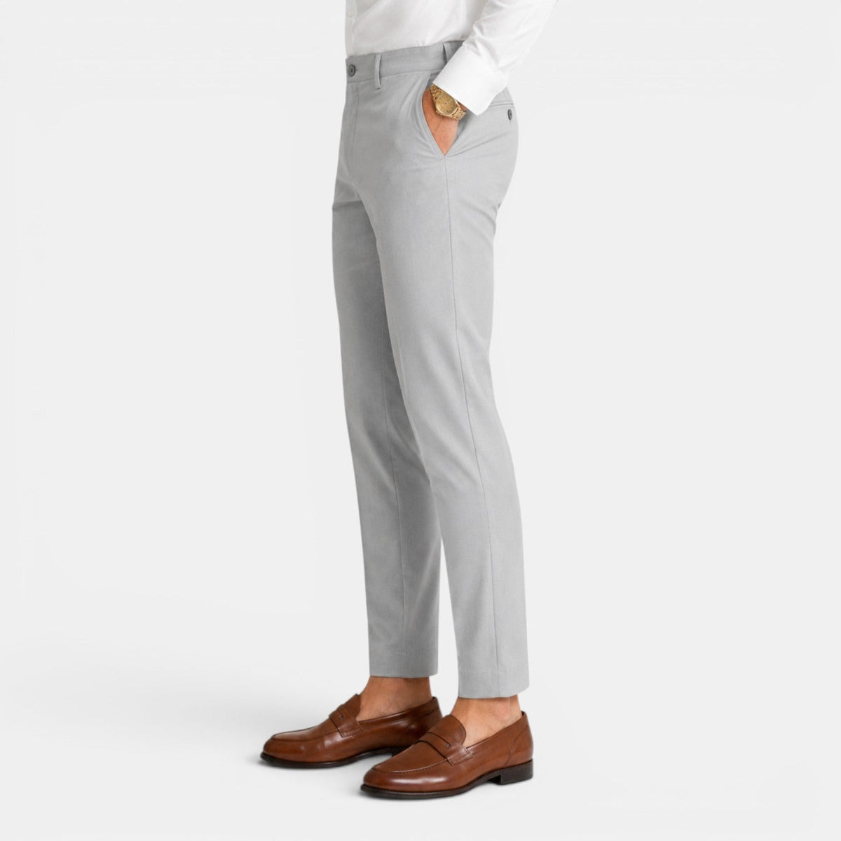 Men's slim-fit chino trousers in a smart casual style