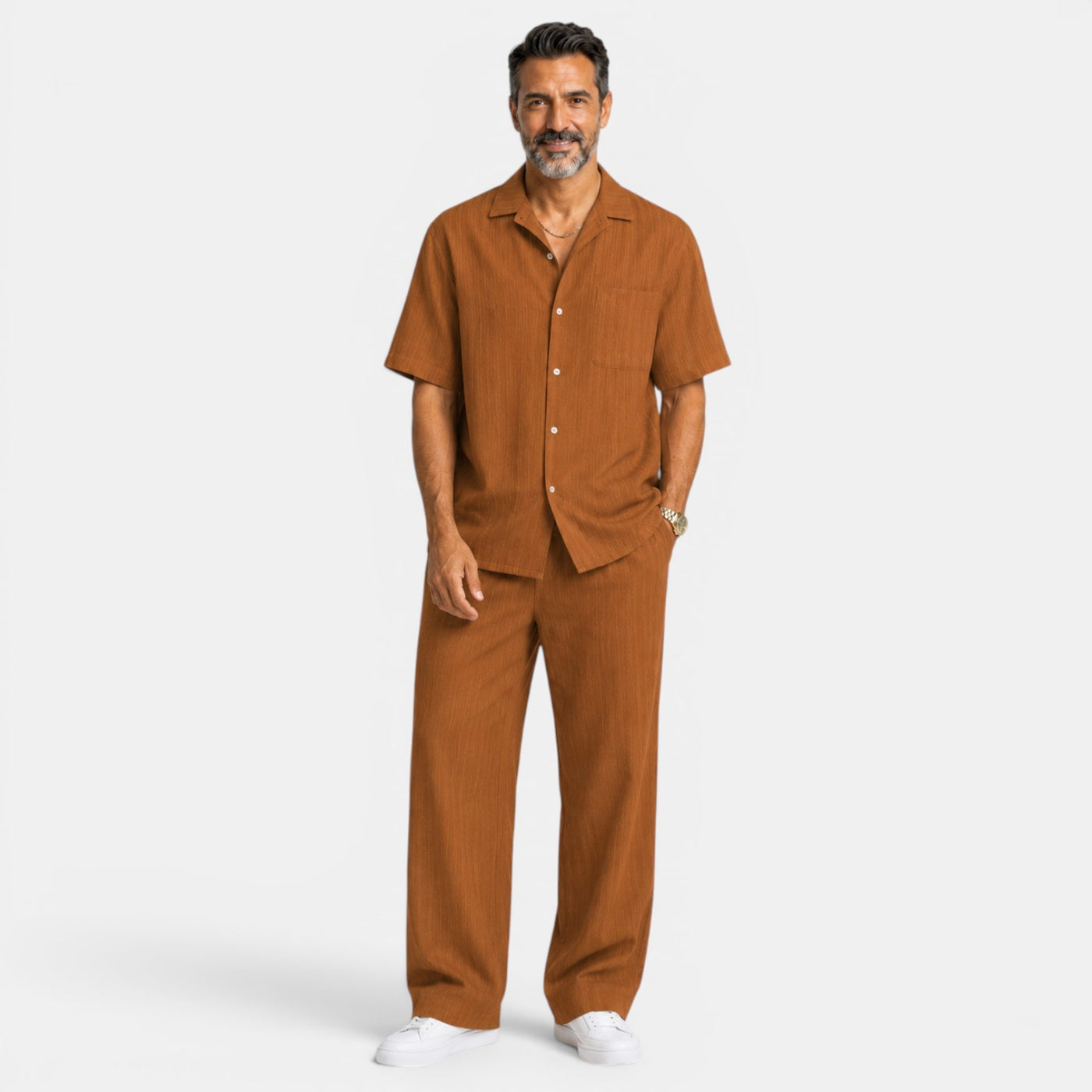 Men's Textured Casual Set