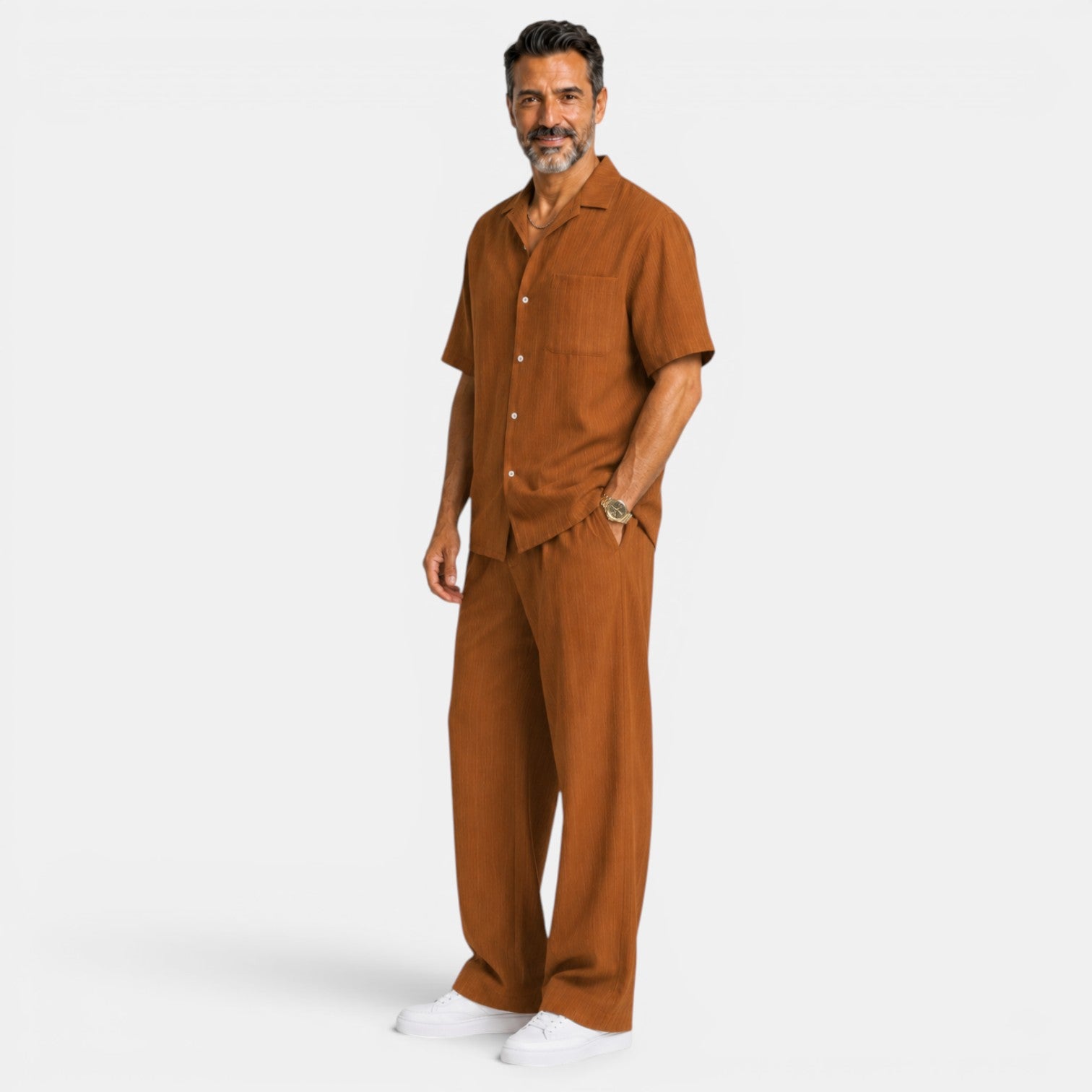 Men's Textured Casual Set
