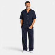 Men's Textured Casual Set