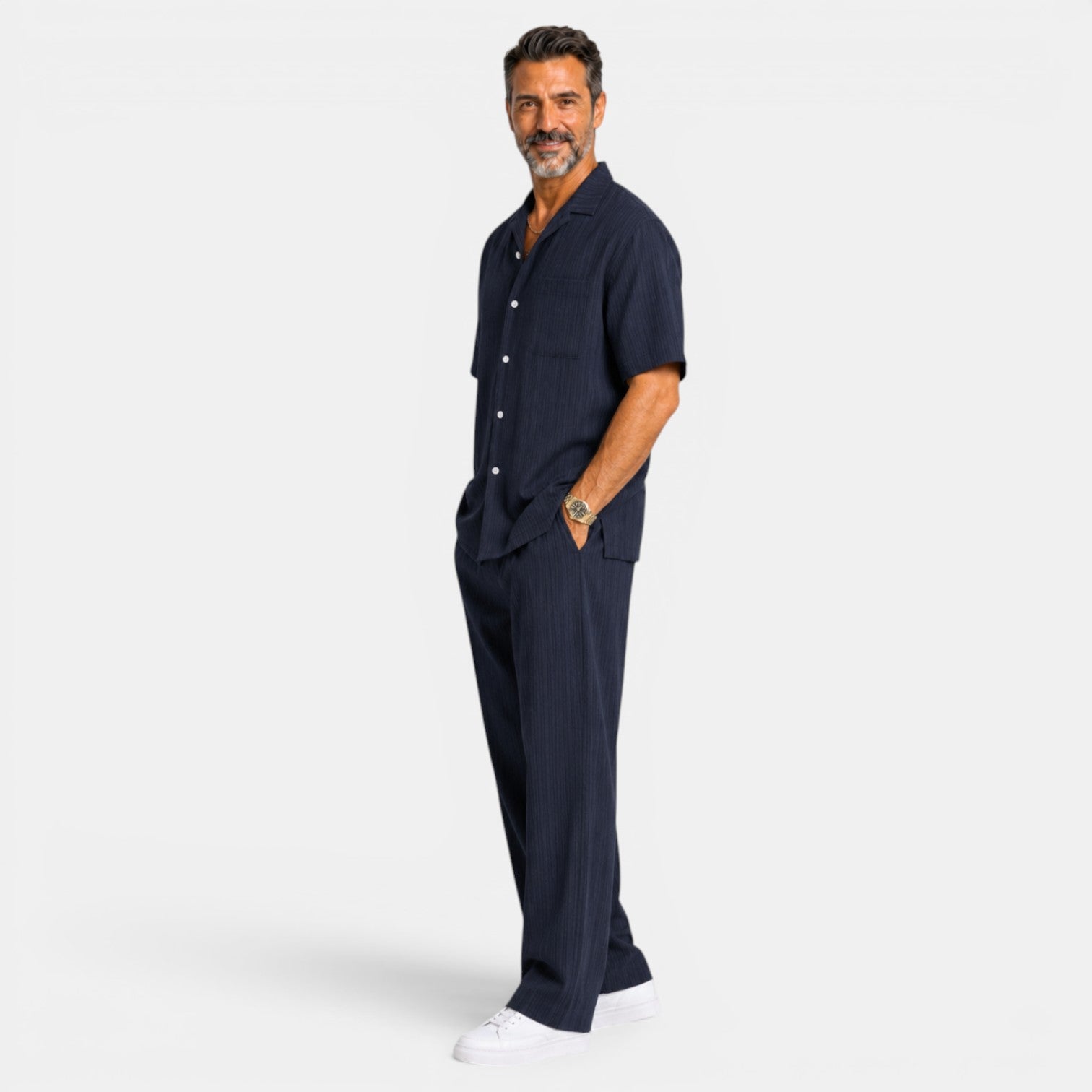 Men's Textured Casual Set