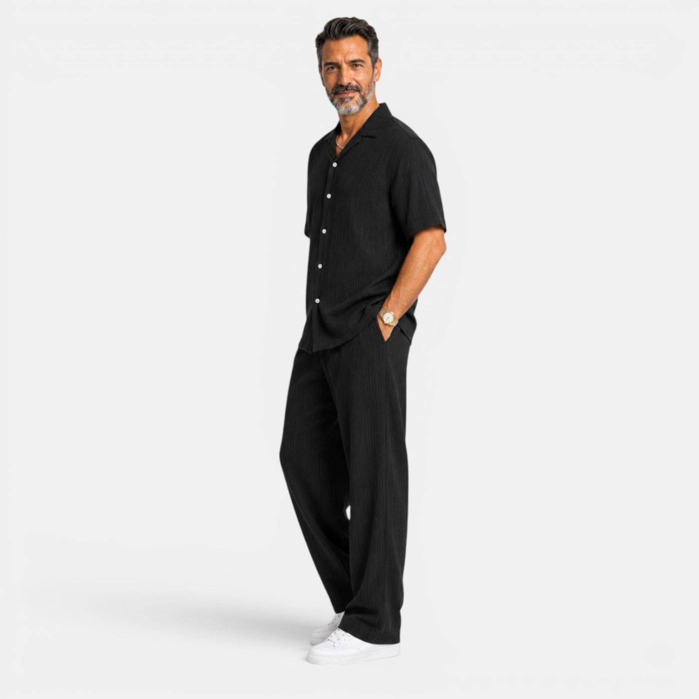 Men's Textured Casual Set