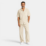 Men's Textured Casual Set