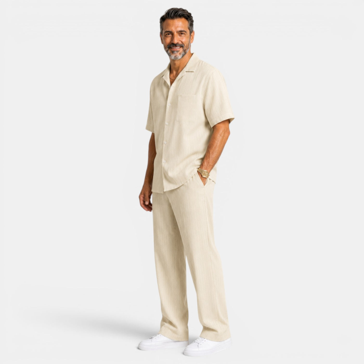 Men's Textured Casual Set