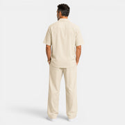 Men's Textured Casual Set