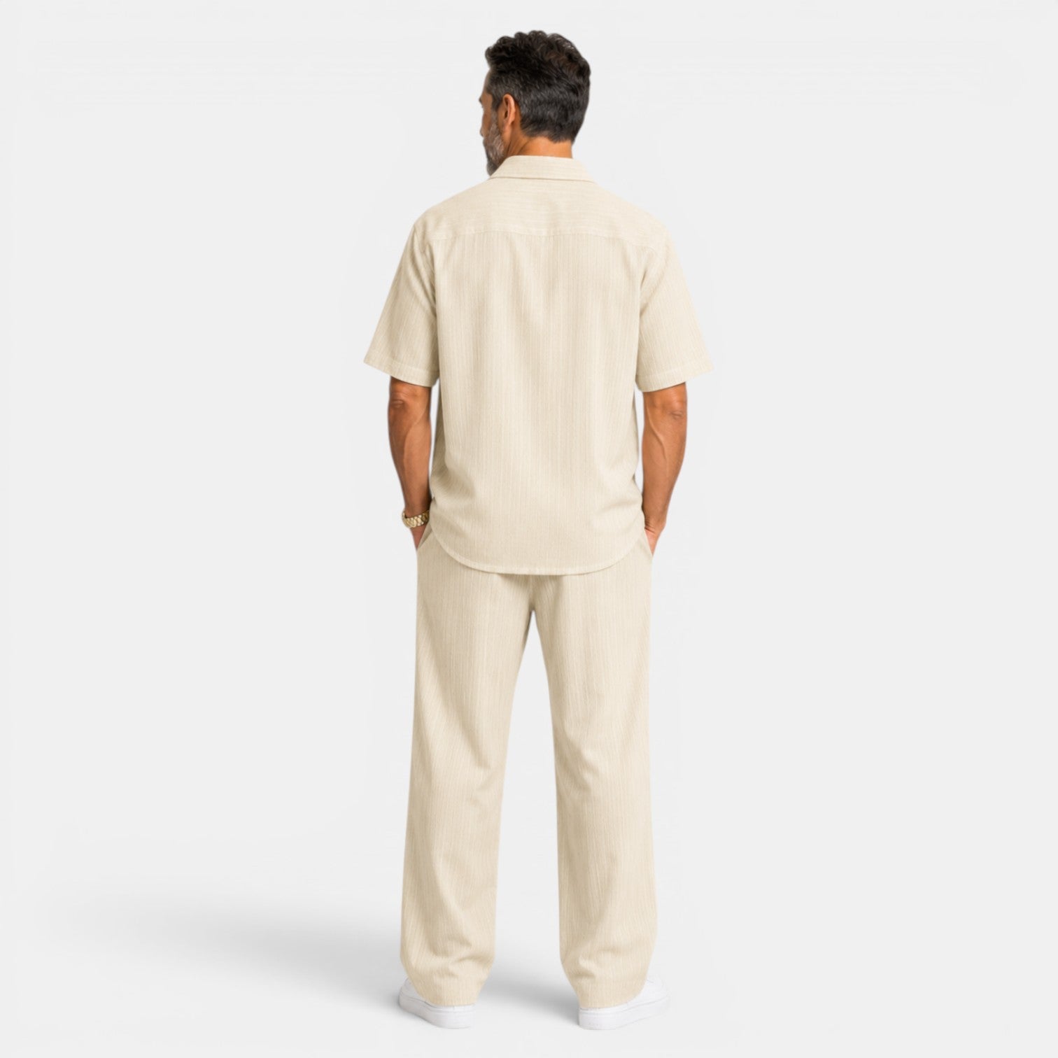 Men's Textured Casual Set