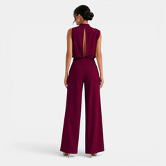 Women's Off-the-Shoulder Wide-Leg Jumpsuit - Summer