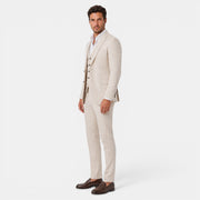 Men's 3-Piece Elegant Linen Suit