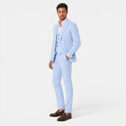 Men's 3-Piece Elegant Linen Suit