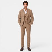 Men's 3-Piece Elegant Linen Suit