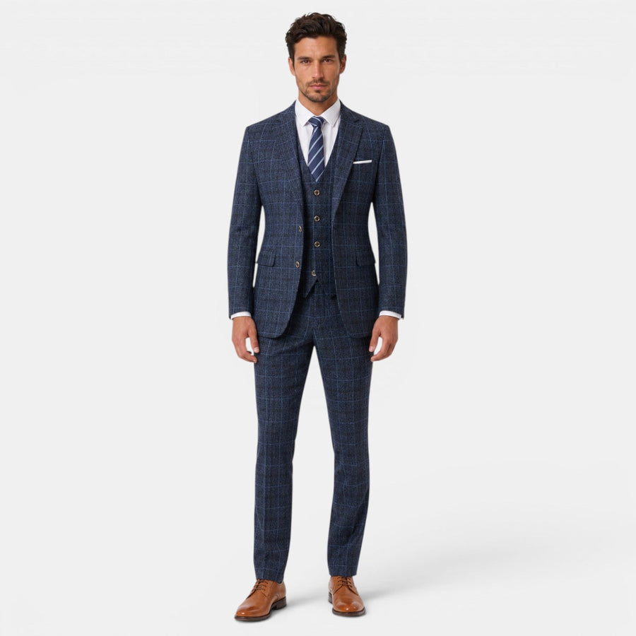 Men's 3-Piece Plaid Suit