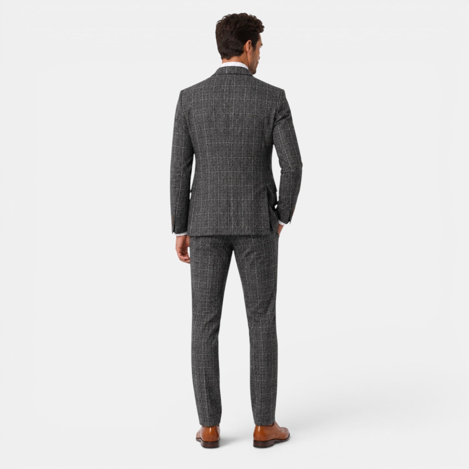 Men's 3-Piece Plaid Suit