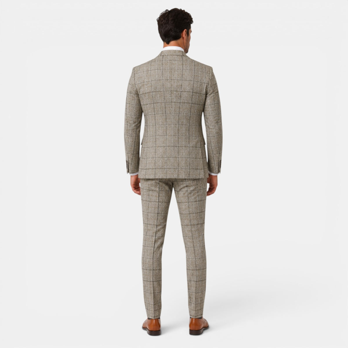 Men's Plaid 3-Piece Suit - Jacket, Vest and Pants