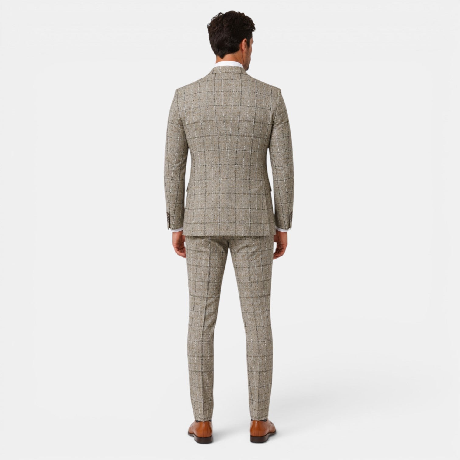Men's 3-Piece Plaid Suit