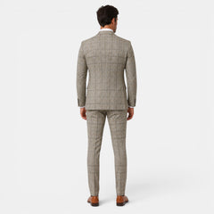 Men's Plaid 3-Piece Suit - Jacket, Vest and Pants