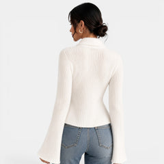 Cárdigan Punto Blanco Mujer