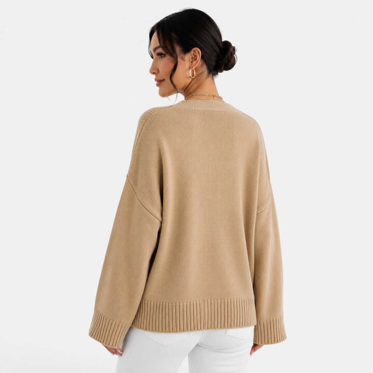 Cárdigan Punto Oversize Mujer