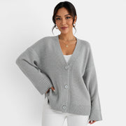 Cárdigan Punto Oversize Mujer
