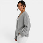 Cárdigan Punto Oversize Mujer