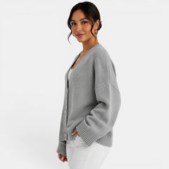 Cárdigan Punto Oversize Mujer