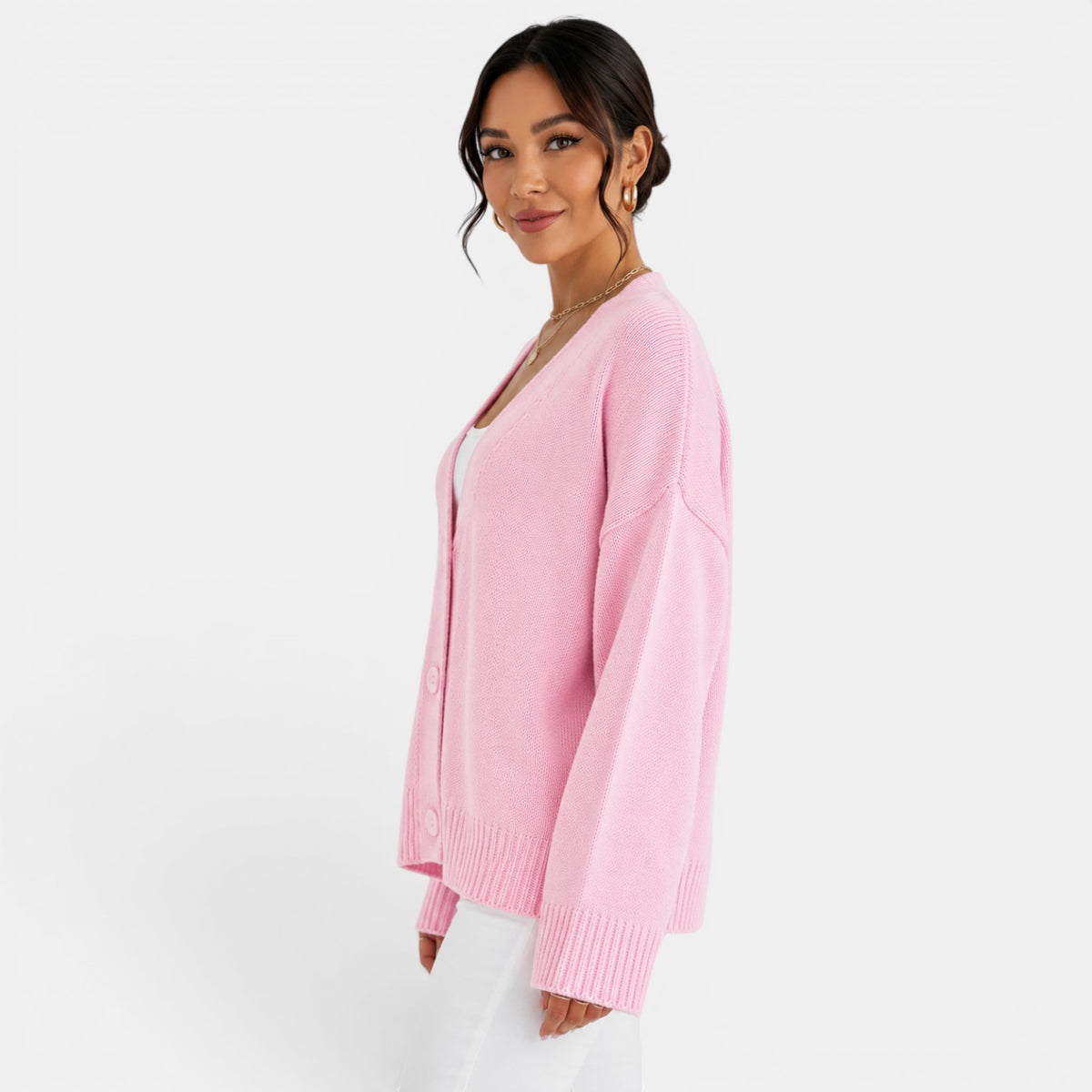 Cárdigan Punto Oversize Mujer