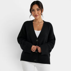 Cárdigan Punto Oversize Mujer
