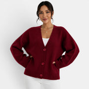 Cárdigan Punto Oversize Mujer