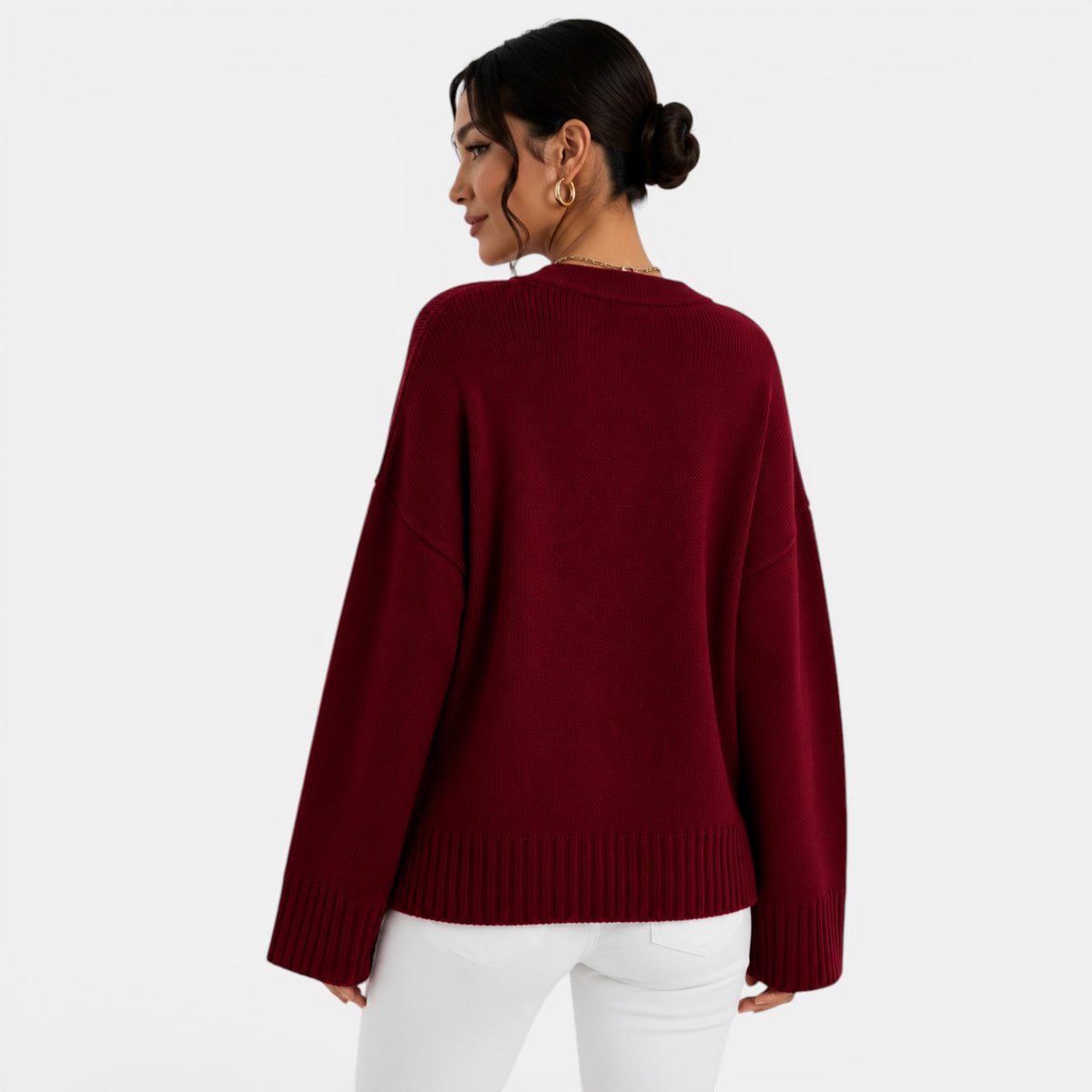 Cárdigan Punto Oversize Mujer