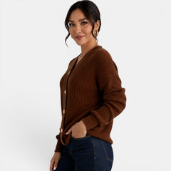 Cárdigan Punto Mujer Cuello V