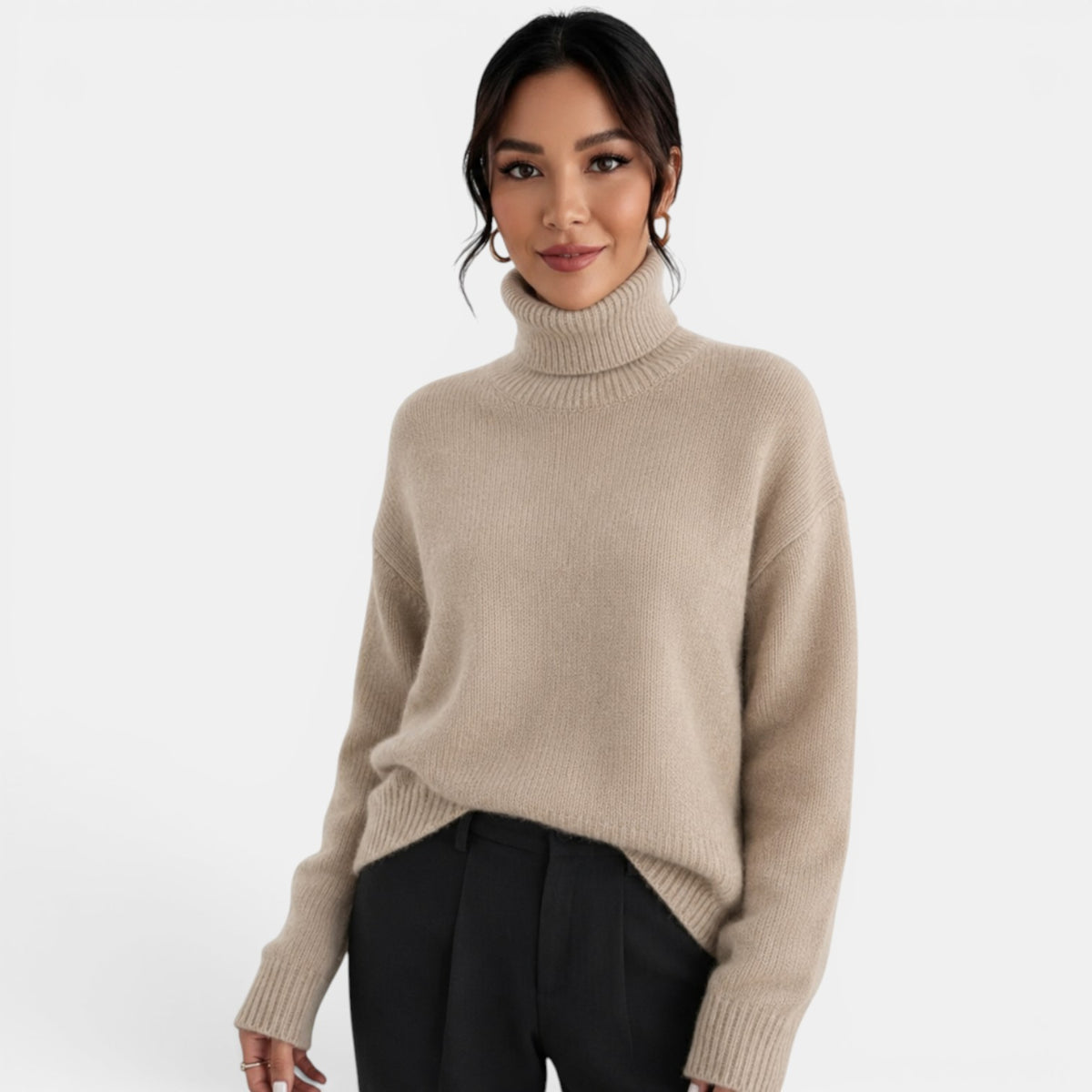 Suéter Mujer Cuello Alto Cachemira