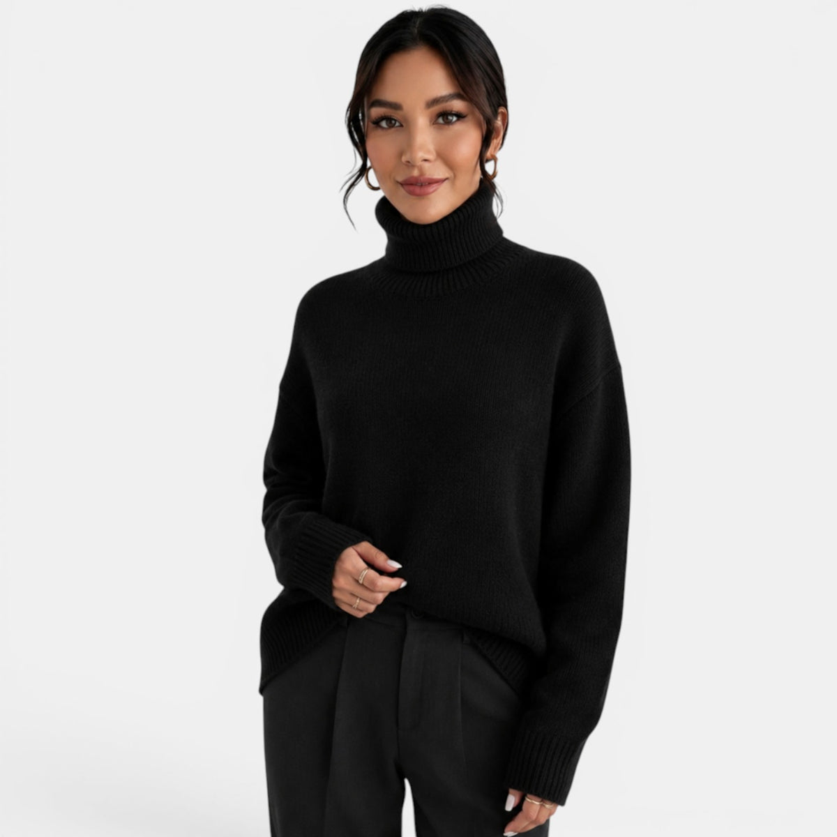 Suéter Mujer Cuello Alto Cachemira