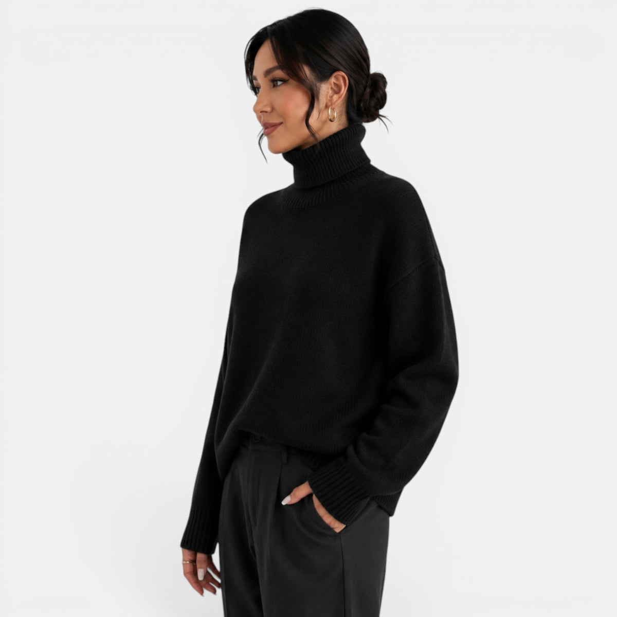 Suéter Mujer Cuello Alto Cachemira