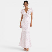 Women's White Floral Maxi Summer Dress
