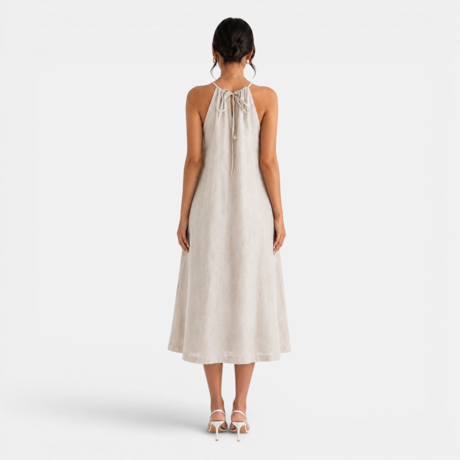 Women's Summer Linen Midi Dress