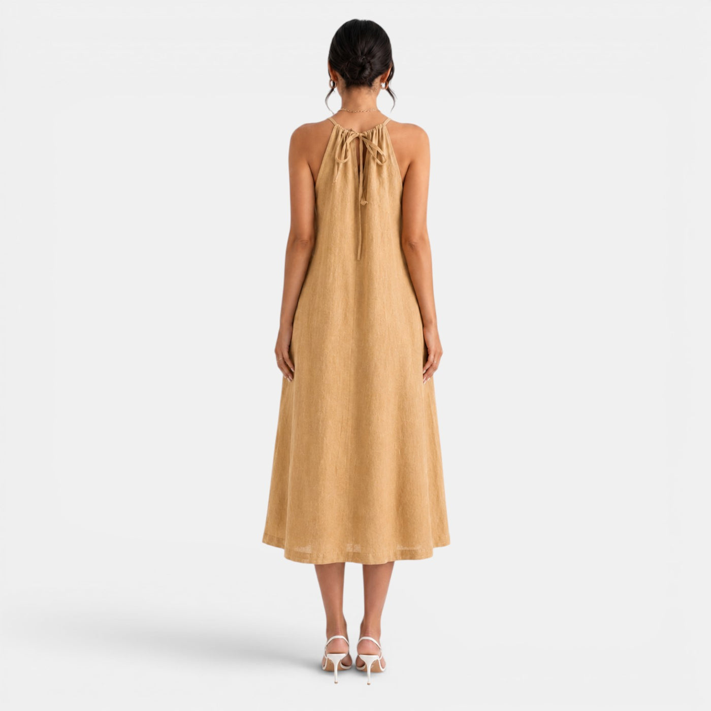 Women's Summer Linen Midi Dress