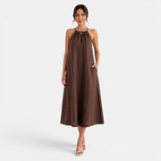 Women's Summer Linen Midi Dress